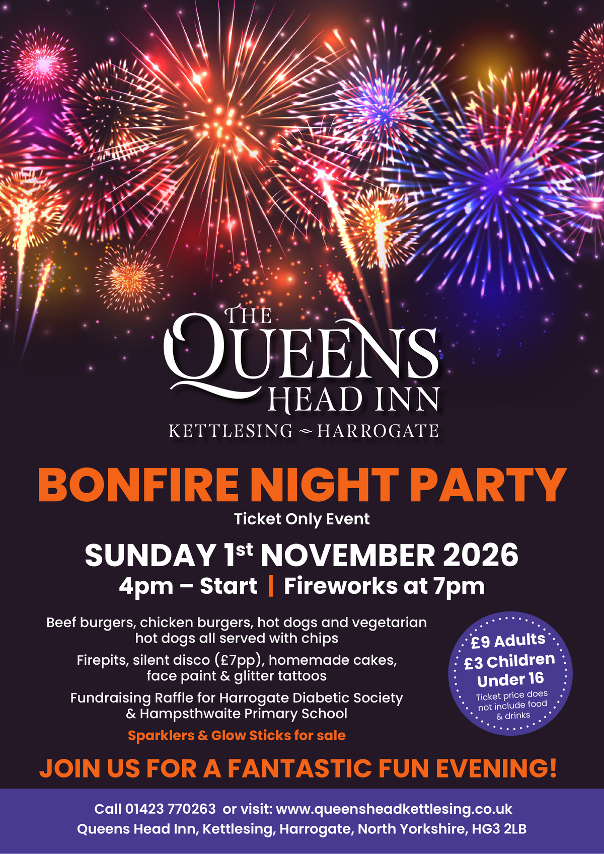 Bonfire Night Party 1st November 2026
